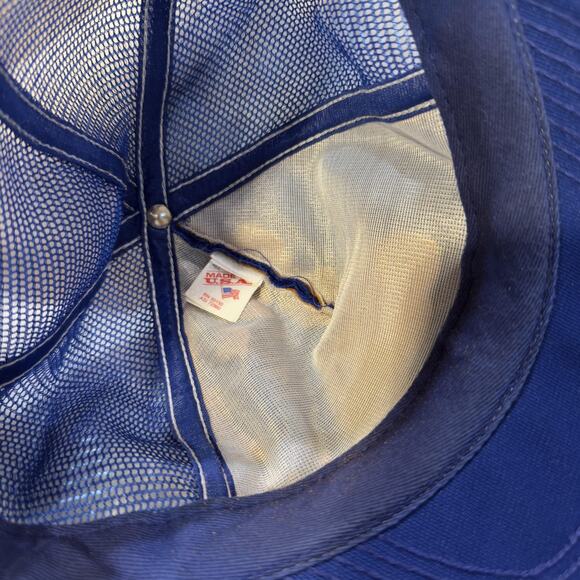 Vintage Thunderbirds Hat Cap Snap Back Blue Mesh Trucker Patch Mens 80s - Picture 6 of 8